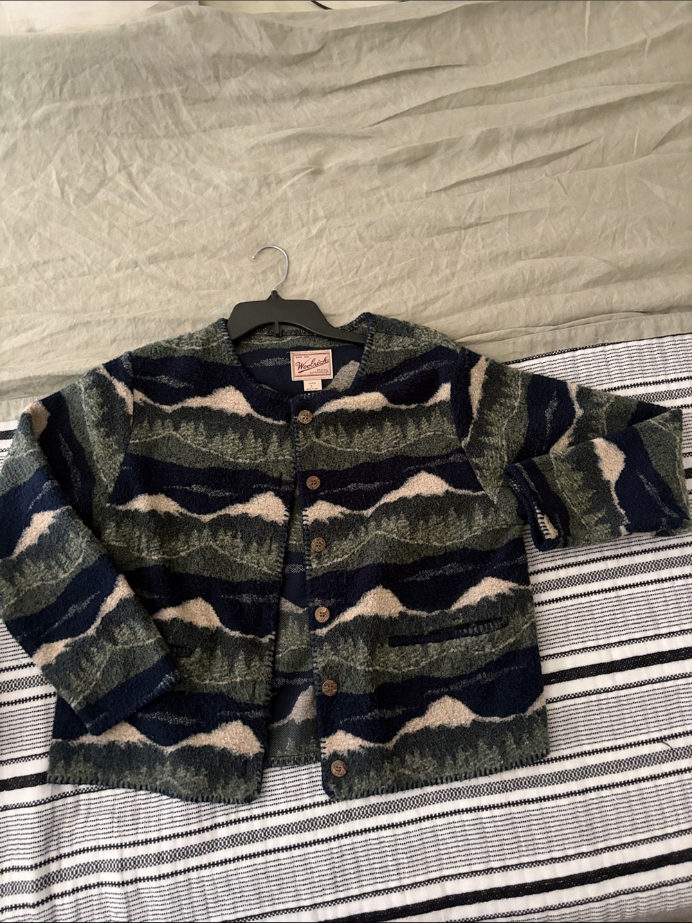Vintage Woolrich Mountain Forest Fleece Sweater Cardigan